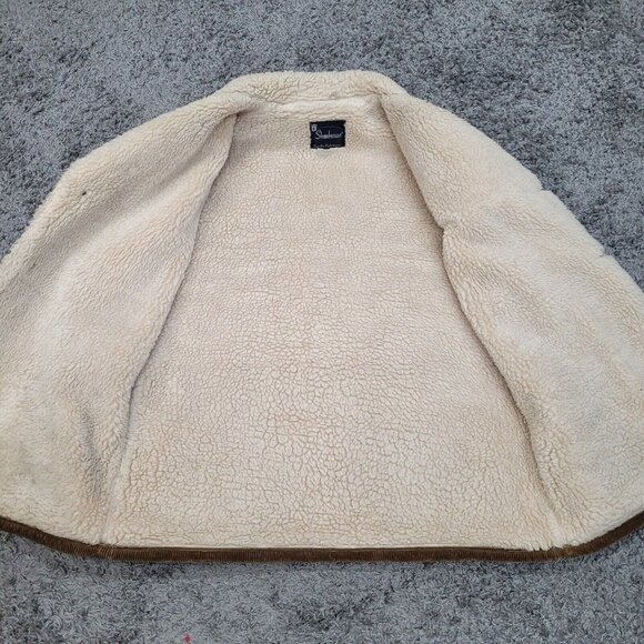 Vintage Shanhouse Size 44 Sherpa Lined Corduroy Field Barn Jacket Coat Rancher - Picture 3 of 14